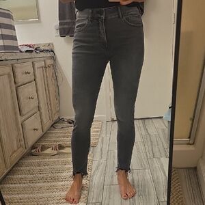 Express Women's Charcoal Skinny Jeans